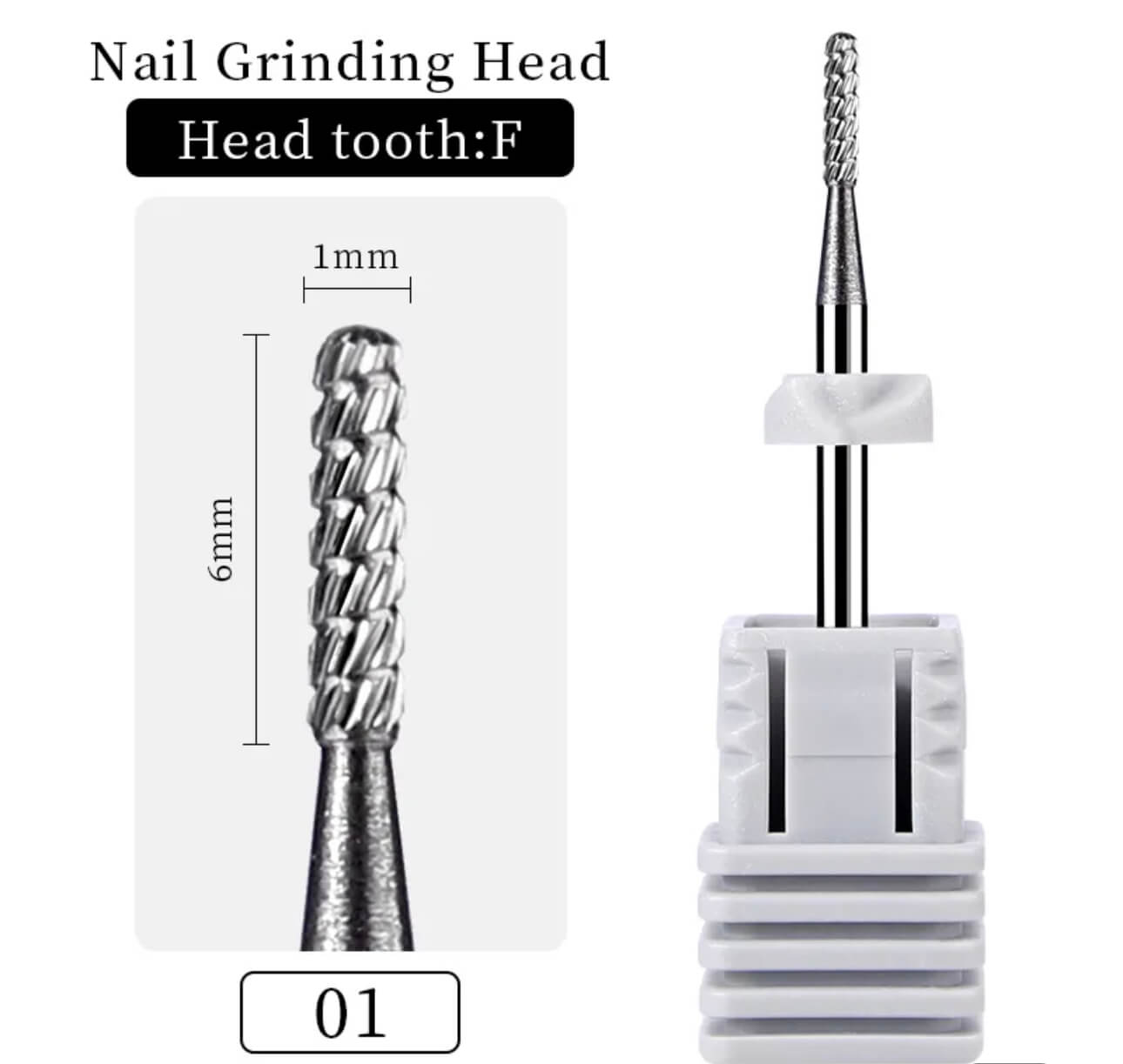 Carbide Cuticle Nail Drill Bit Small Barrel Ball 3/32" Premier Nail Supply