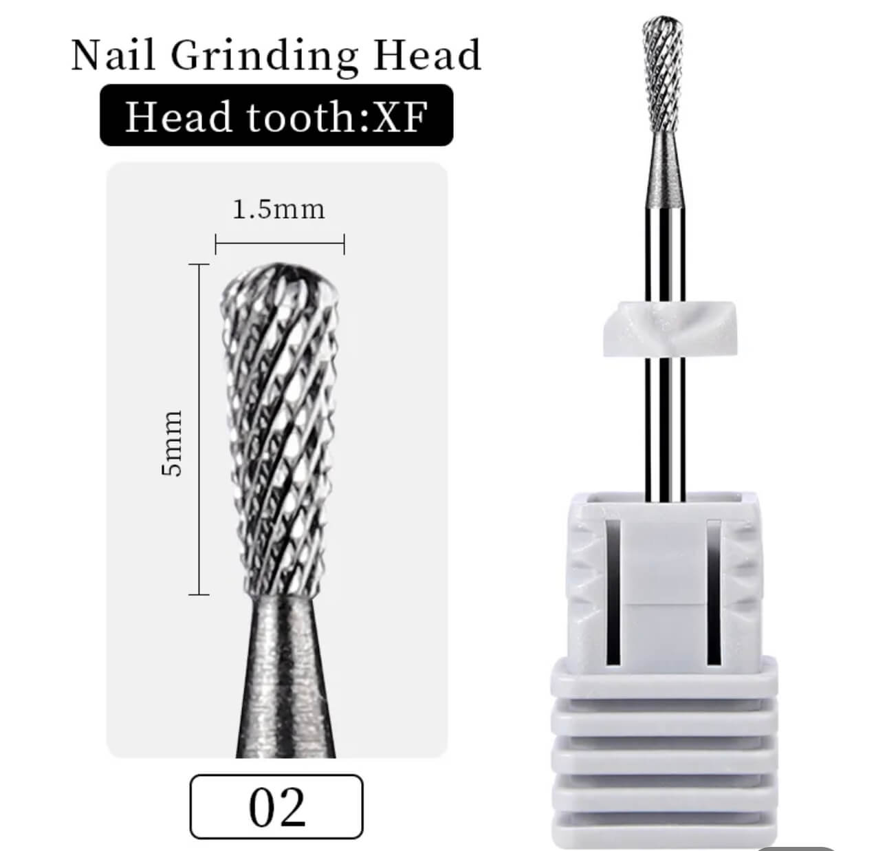 Nail Drill Bit Small Round V 3/32" XF Premier Nail Supply