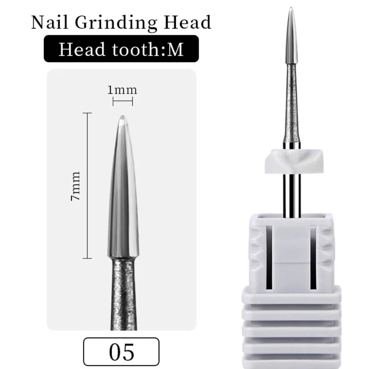 Carbide Cuticle Nail Drill Bit Large Hexagon 3/32"-M Premier Nail Supply