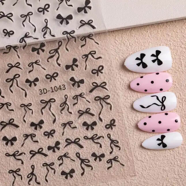 Nail Sticker Black Bow #3D1043 Premier Nail Supply