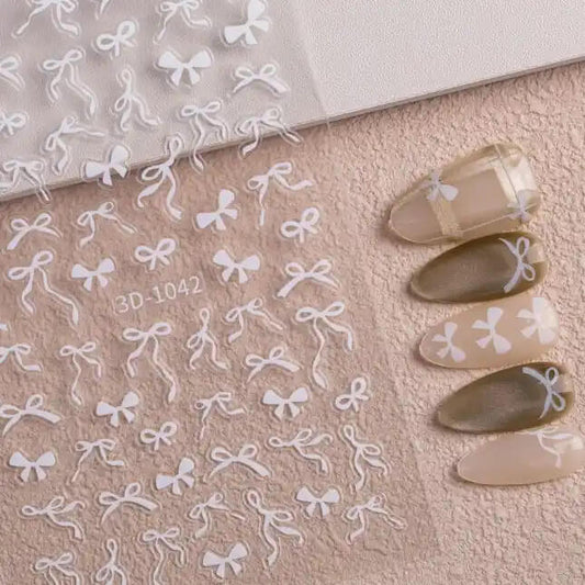 Nail Sticker Pink Bow #3D1042 Premier Nail Supply