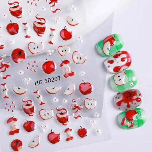 Nail Sticker Red Apple #HG5D297 Premier Nail Supply