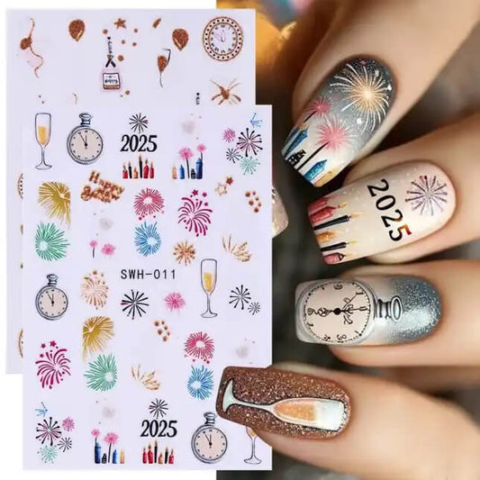 Nail Sticker New Year 2025 #SWH01 Premier Nail Supply
