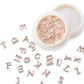 Nail Charm Letters Rhinestone Gold Silver Rosegold 26pcs/Jar Premier Nail Supply