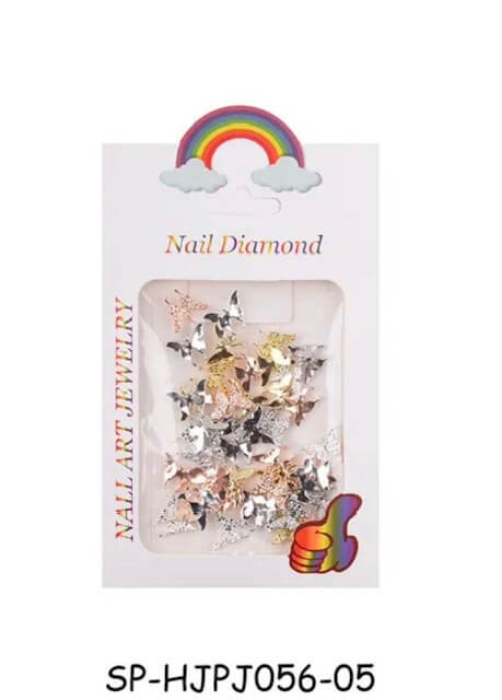 Nail Charm 3D Butterfly Gold Silver Rosegold 50pcs/Bag Beyond Beauty Page