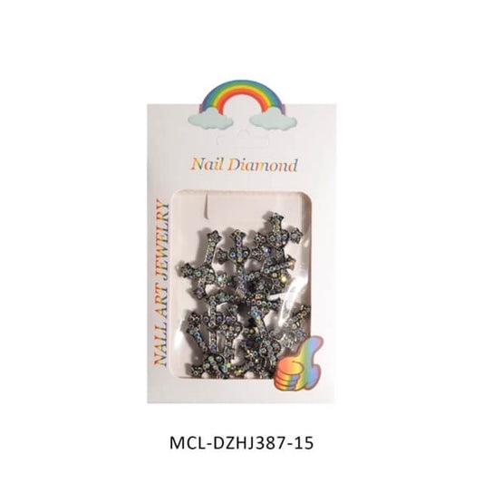 Rhinestone Cross 3D Nail Charm 12pcs/Bag Premier Nail Supply
