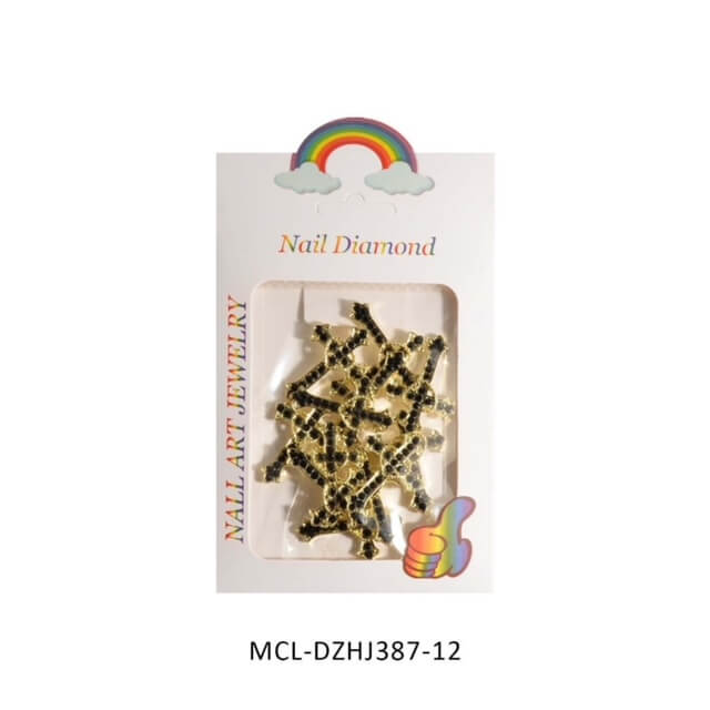 Rhinestone Cross 3D Nail Charm 12pcs/Bag Premier Nail Supply