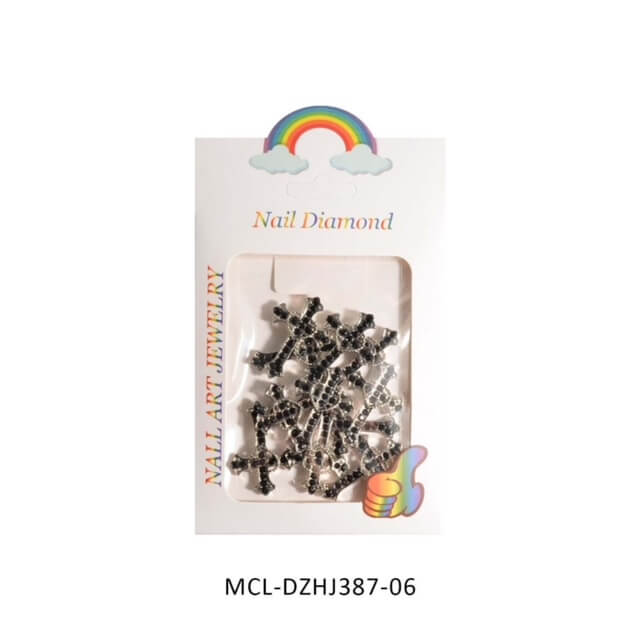 Rhinestone Cross 3D Nail Charm 12pcs/Bag Premier Nail Supply