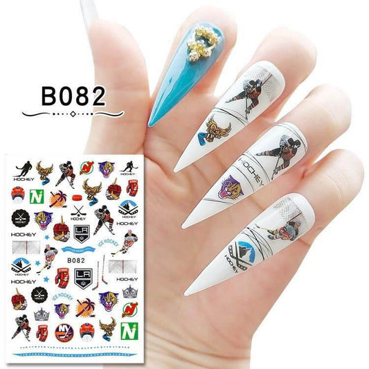 Nail Sticker Hockey B082 Premier Nail Supply