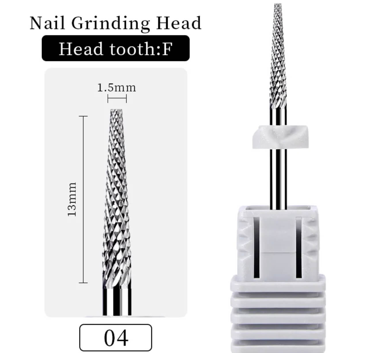 Carbide Cuticle Nail Drill Bit Small Cone 3/32"-M Premier Nail Supply