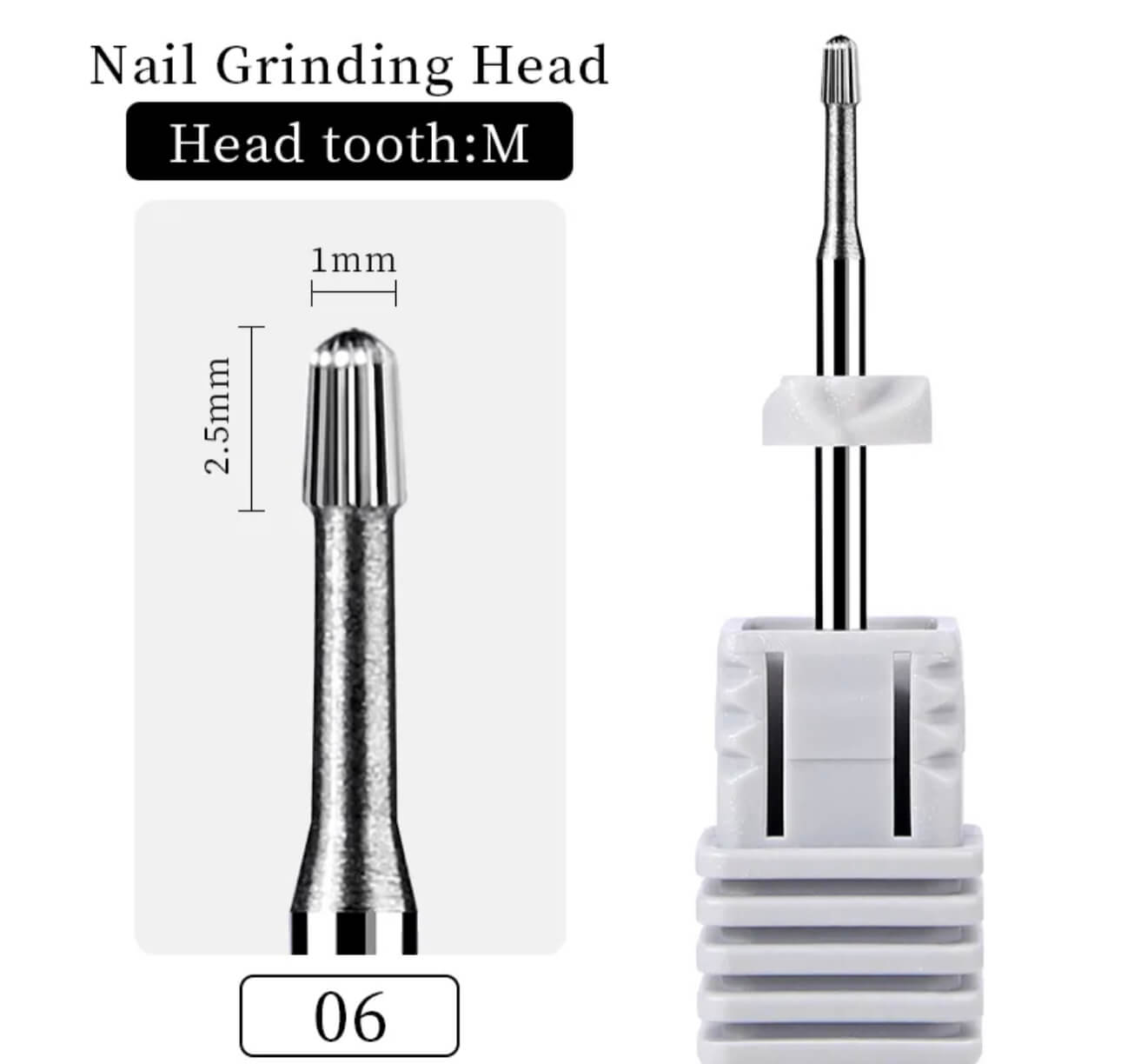 Carbide Cuticle Nail Drill Bit Small Round 3/32"-M Premier Nail Supply