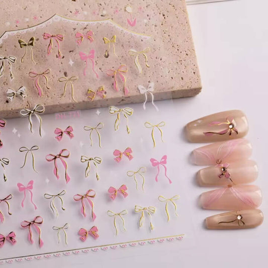 Nail Sticker Pink Bow #DH771 Premier Nail Supply