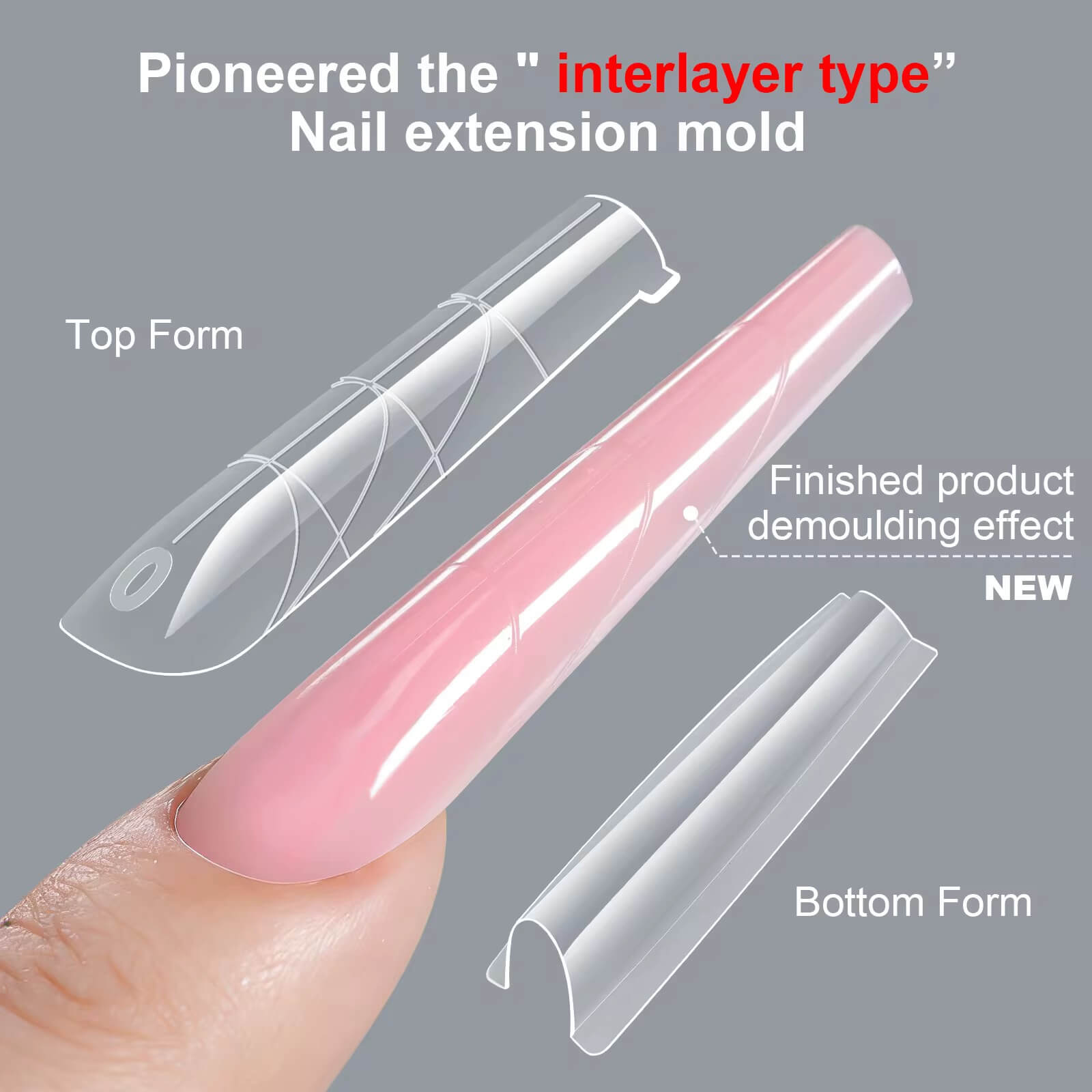 Nail Tip Extensions Almond Dual Nail Forms 256pcs-16sizes #3/9674-12 Beyond Beauty Page