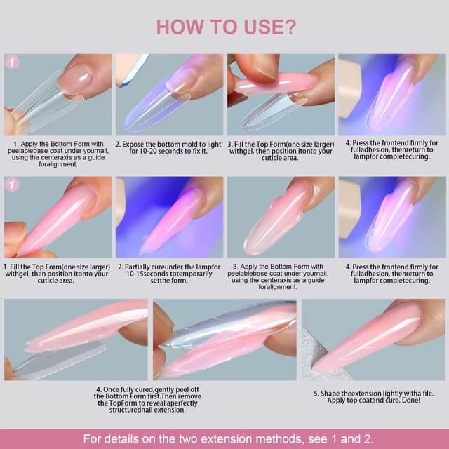 Nail Tip Extensions - Long Stiletto Dual Nail Forms 256pcs #2/7499-12 Beyond Beauty Page