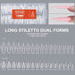 Nail Tip Extensions - Long Stiletto Dual Nail Forms 256pcs #2/7499-12 Beyond Beauty Page