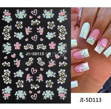 Nail Sticker 5D Plumeria Flower 🌸 #JI5D113 Premier Nail Supply