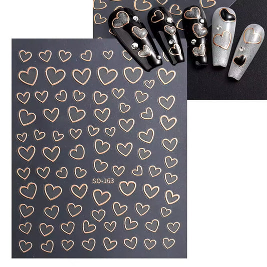Nail Sticker Rose Gold Heart ❤️❤️❤️ #SO163 Premier Nail Supply