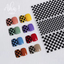 Nail Sticker Black Plaid #Aha020 Premier Nail Supply