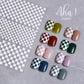 Nail Sticker White Plaid #Aha020 Premier Nail Supply