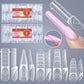 Nail Tip Poly Gel Form Extension Space French Coffin #4/1274-9 Beyond Beauty Page