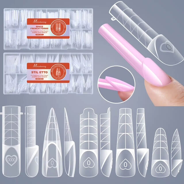 Nail Tip Poly Gel Form Extension Space French #3/6513-9 Beyond Beauty Page
