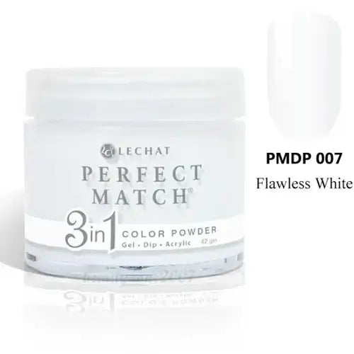 LeChat Perfect Match Dip Powder - Flawless White 1.48 oz - #PMDP007 LeChat