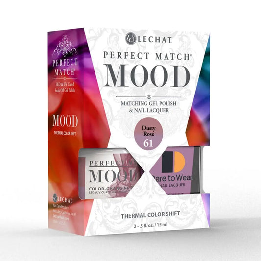 Lechat Perfect Match Mood Color Changing Gel Polish - Dusty Rose 0.5 oz - #PMMDS61 Lechat