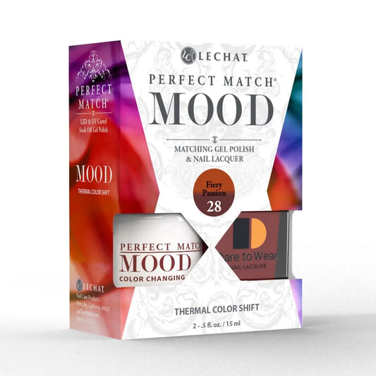 Lechat Perfect Match Mood Color Changing Gel Polish - Firey Passion 0.5 oz - #PMMDS28 Lechat