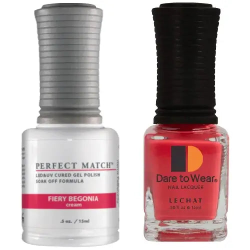 Lechat Perfect Match Gel Nail Polish - Fiery Begonia 0.5 oz - #PMS252 LeChat