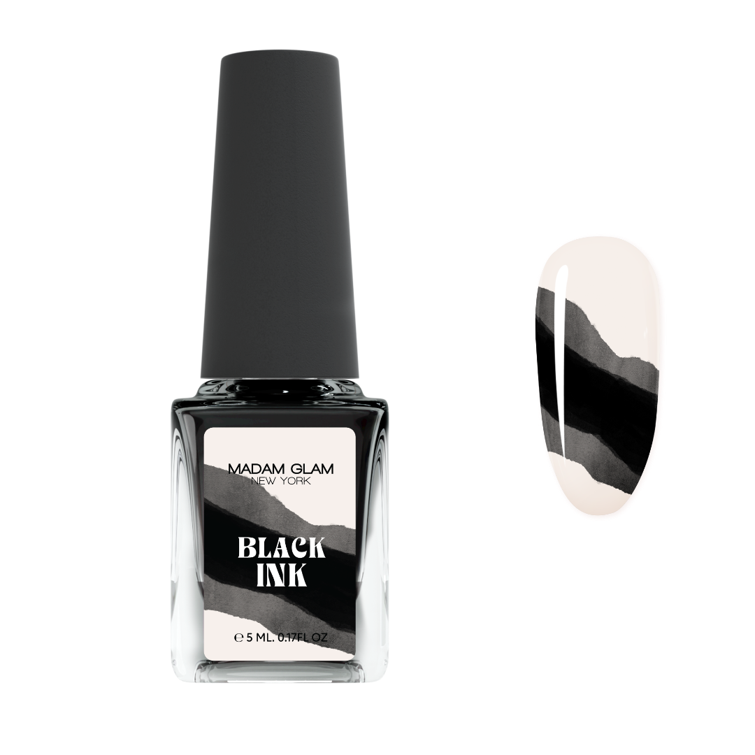 Black Nail Art Ink Madam Glam