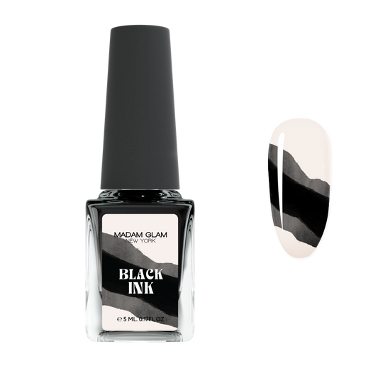 Black Nail Art Ink Madam Glam