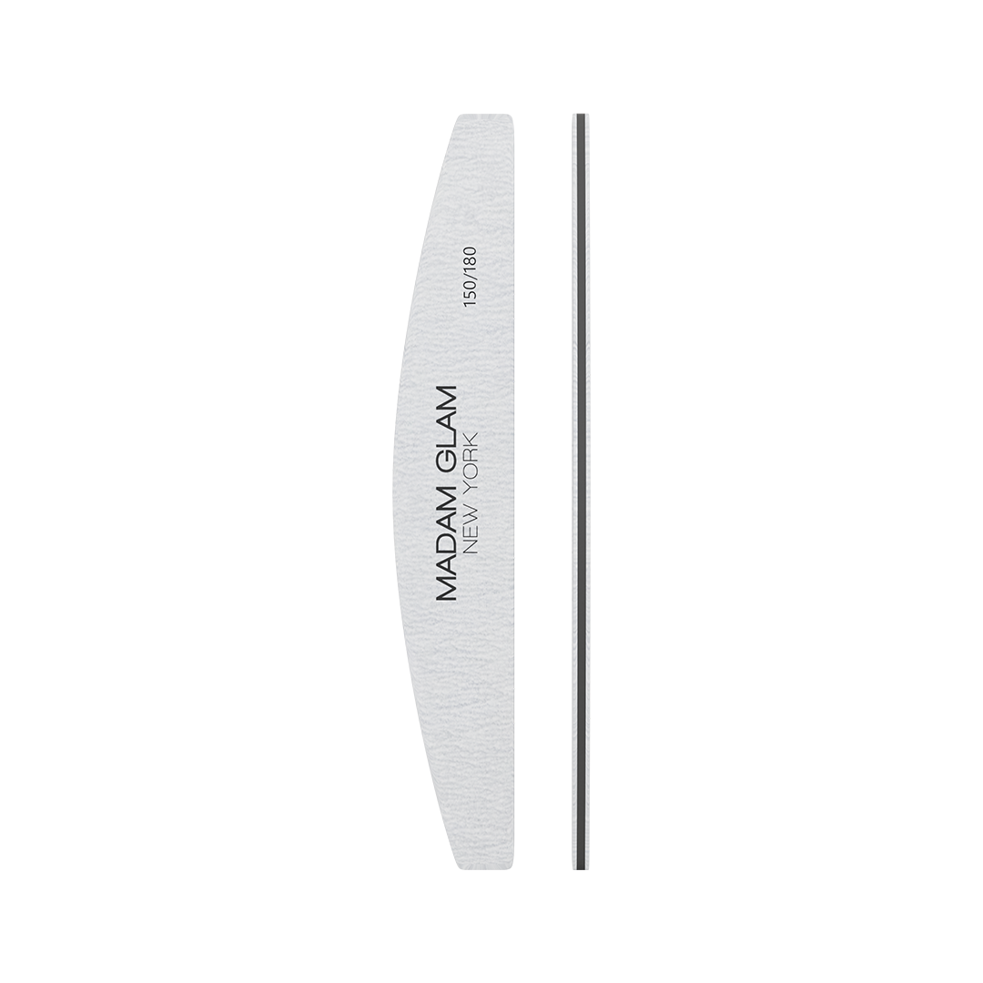 Half Moon Shape 150/180 Grit Nail File Madam Glam