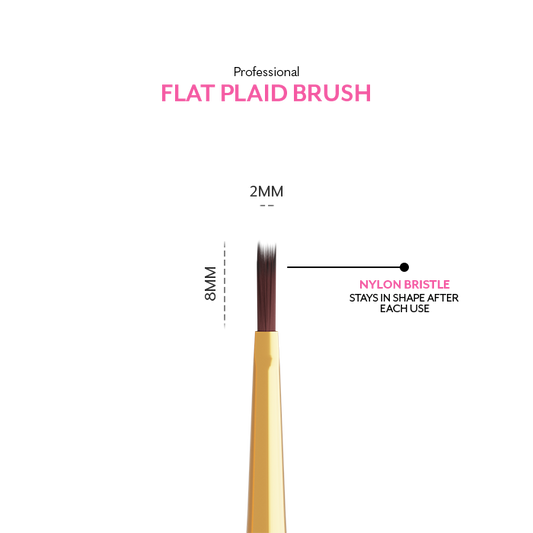 Professional Flat Plaid Nail Brush Madam Glam