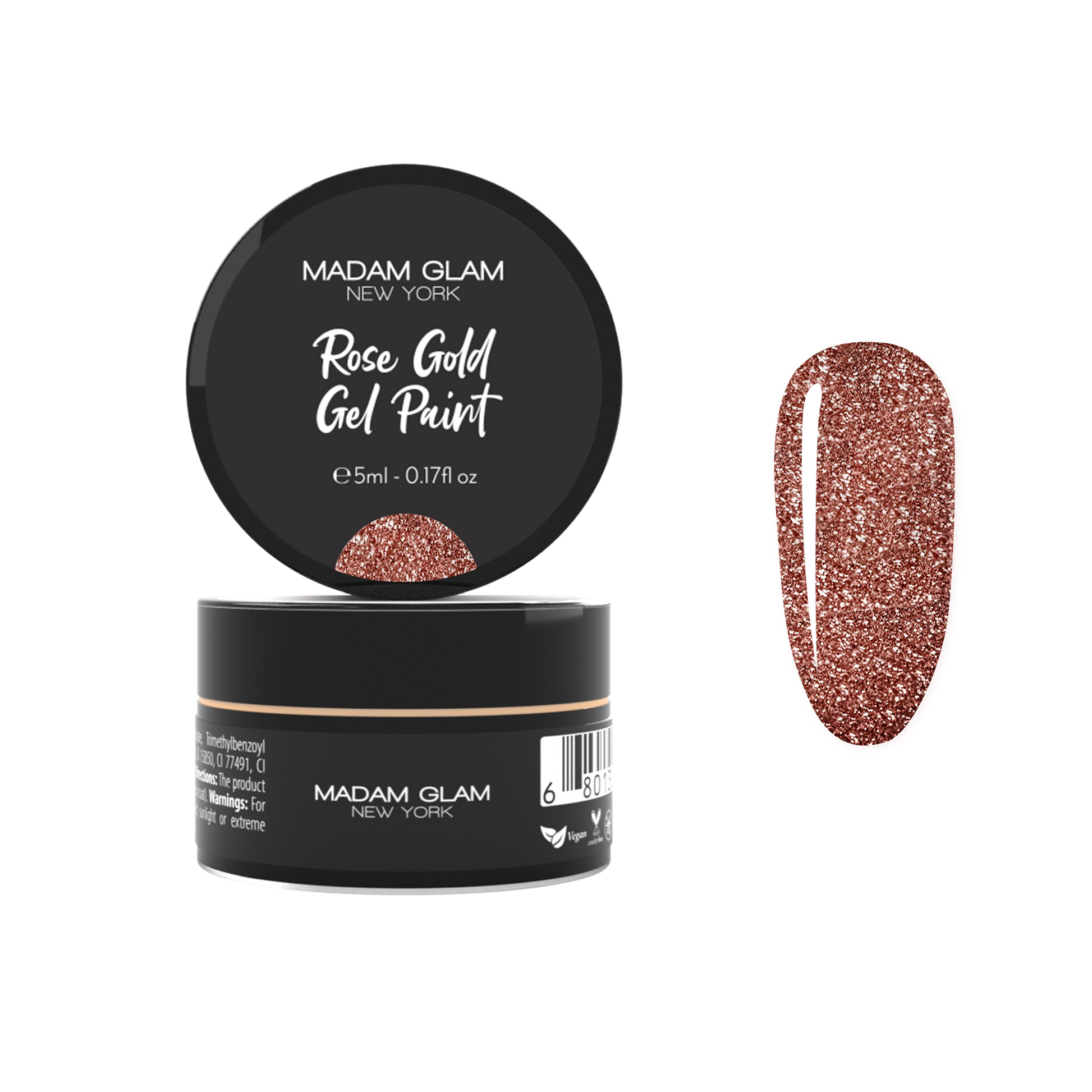 Rose Gold Gel paint Madam Glam