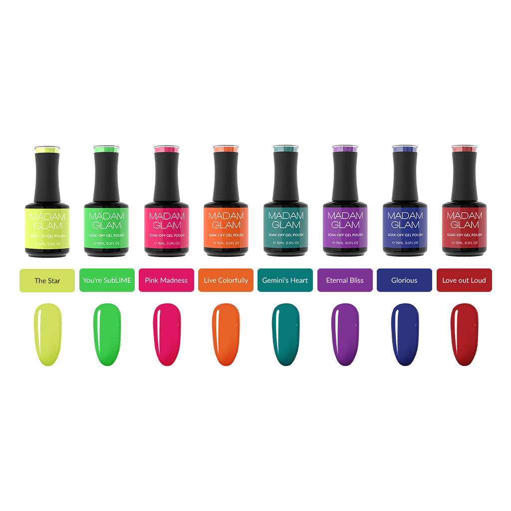 House of COLOR - 8 Gels Bundle Madam Glam