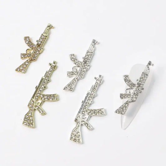 Nail Charm Gun Design with Diamond 3D 8pcs/bag Beyond Beauty Page