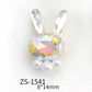 Nail Charm 3D Rhinestone Bunny Pearl 2 pcs/bag Premier Nail Supply