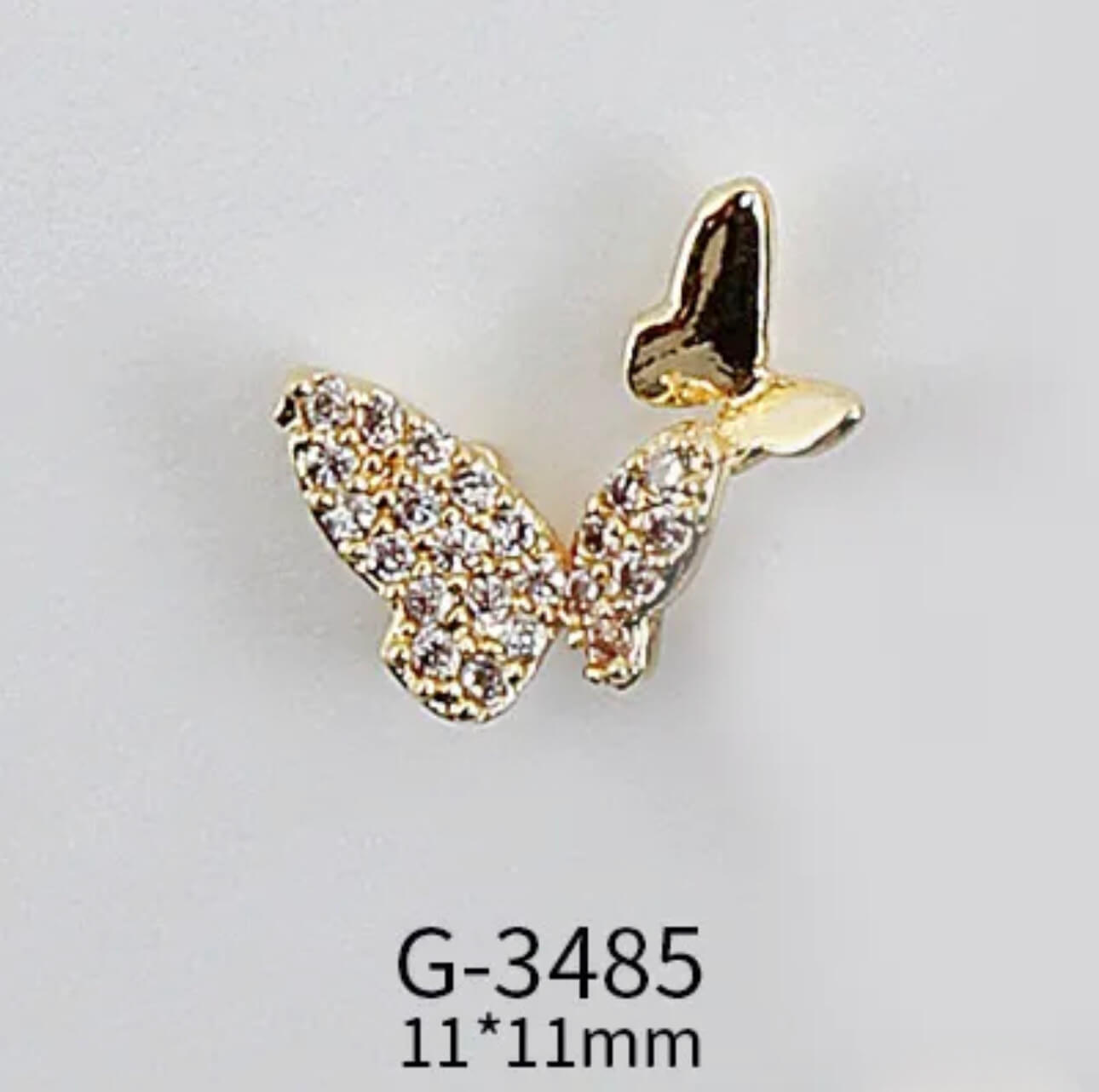 Nail Charm 3D Double Butterfly Diamond 2 pcs/bag Beyond Beauty Page