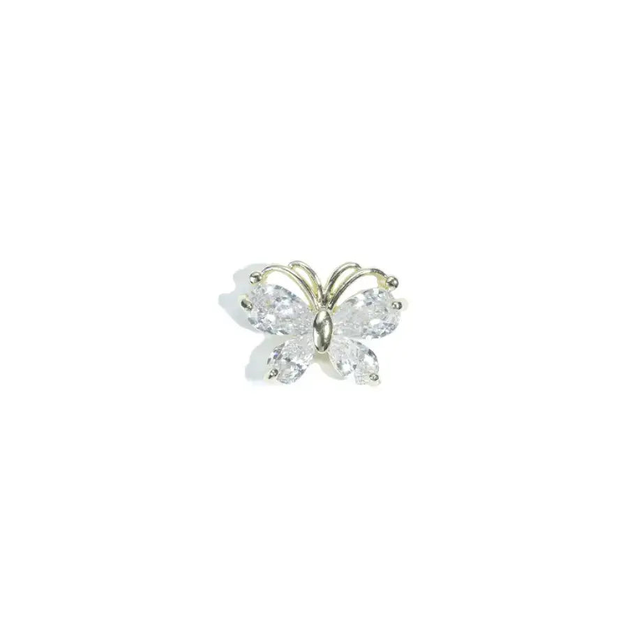 Nail Charm 3D Diamond Butterfly Gold 2pcs/bag Beyond Beauty Page