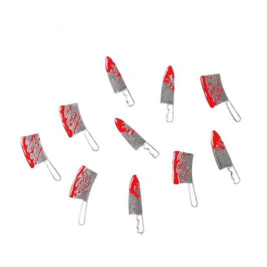 Nail Charms 3D Halloween Horror Blood Knife 10 pcs/bag Premier Nail Supply