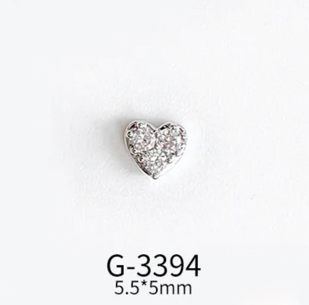 Nail Charm Mini Diamond Heart 2 pcs/bag Premier Nail Supply