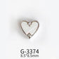 Nail Charm Heart Seashell 2 pcs/bag