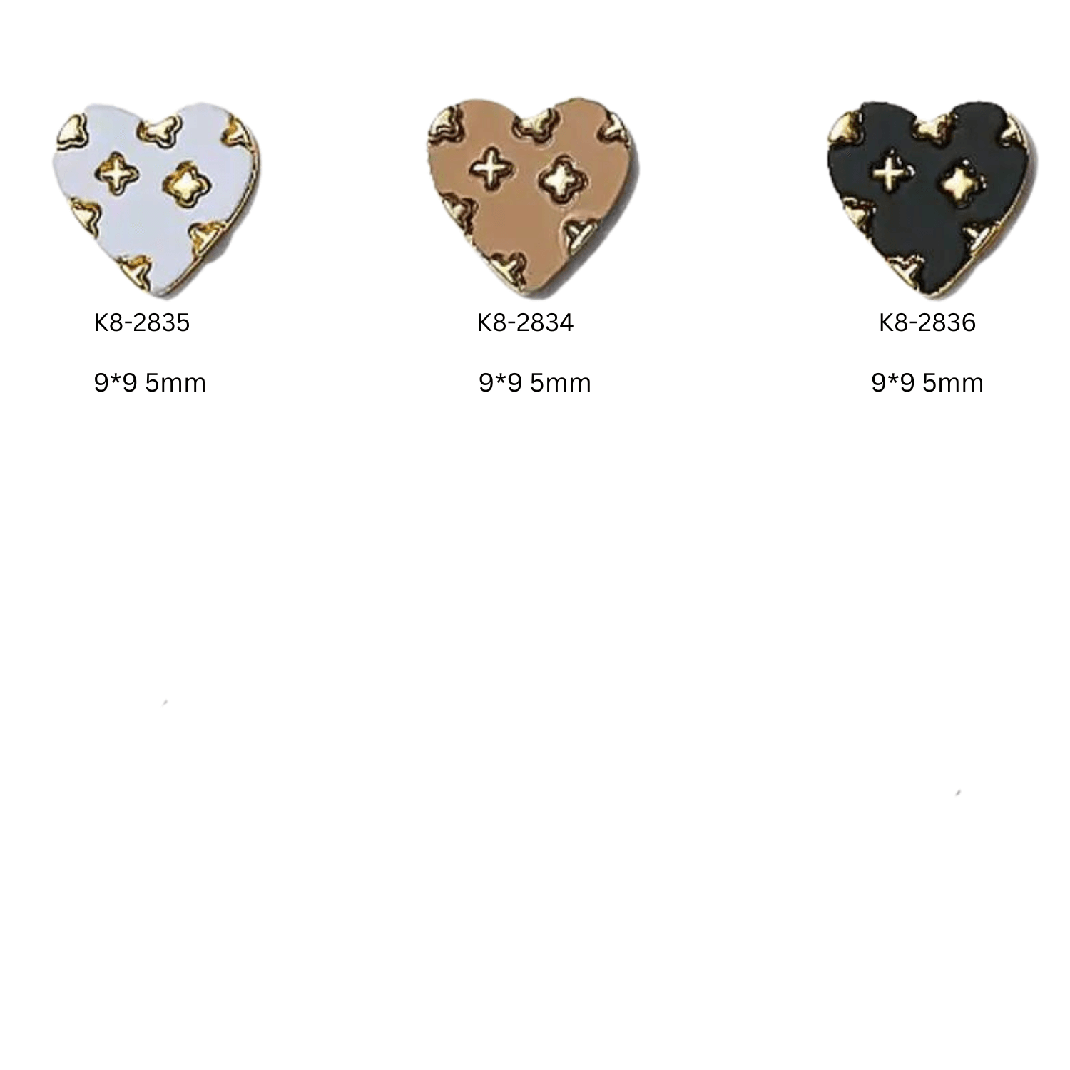 Nail Charm 3D Gold Heart 1pcs/bag Premier Nail Supply