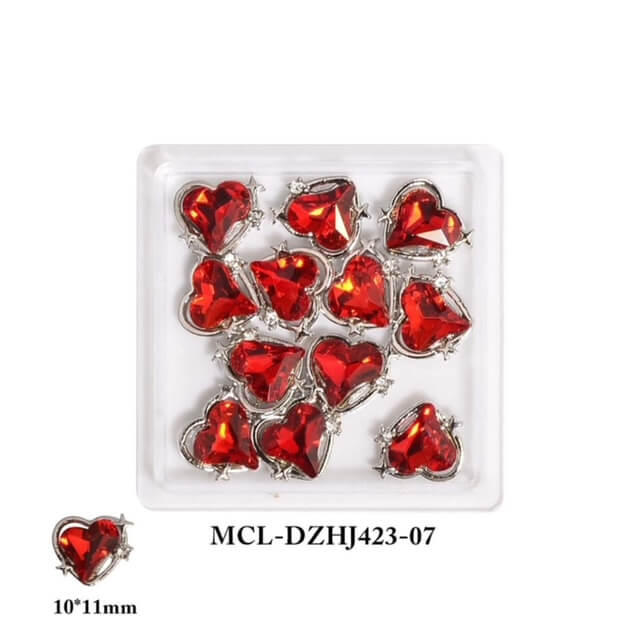 Nail Charm Big Red Heart 12 pcs/bag Beyond Beauty Page