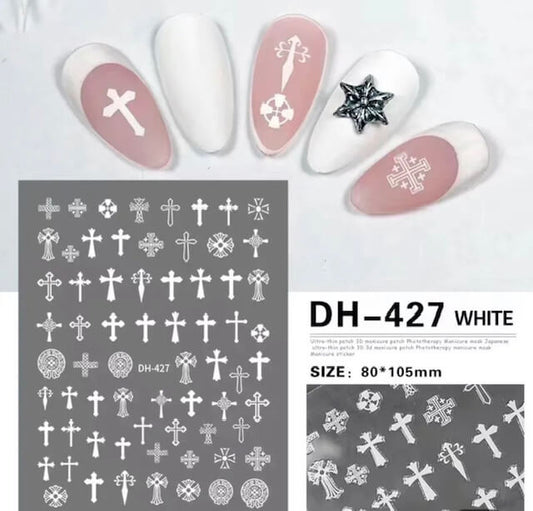 Nail Sticker Decals Cross Premier Nail Supply