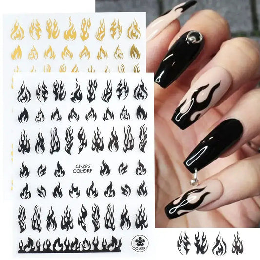 Nail Sticker Red Fire JO1073 Premier Nail Supply