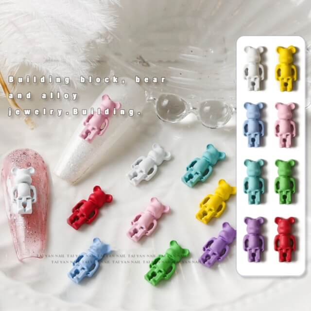 Nail Charm 3D Bear Brick 16pcs/bag Beyond Beauty Page