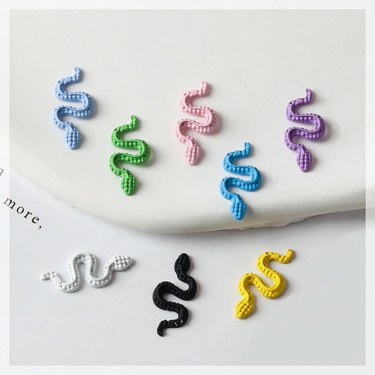 Nail Charm 3D Snake Color 16pcs/bag Premier Nail Supply