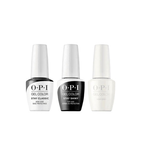 OPI Gelcolor Combo - Stay Classic Base, Shiny Topcoat & Funny Bunny Beyond Beauty Page