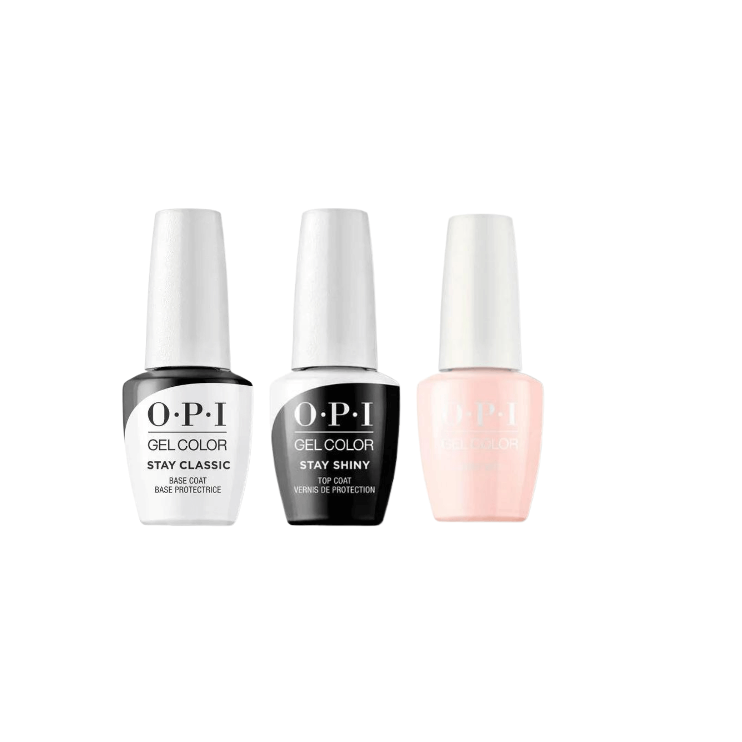 OPI Gelcolor Combo - Stay Classic Base, Shiny Topcoat & Bubble Bath OPI